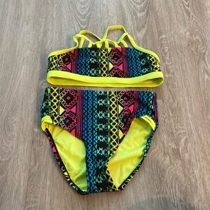 Justice kids 8 yellow bikini